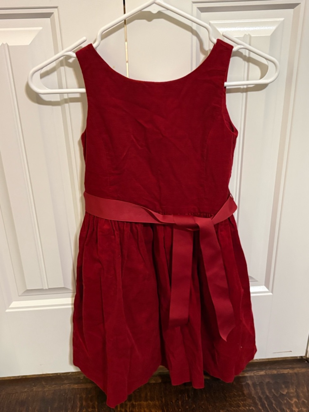 Gil’s Ralph Lauren Deep Red Velvet Holiday Dress with Sash